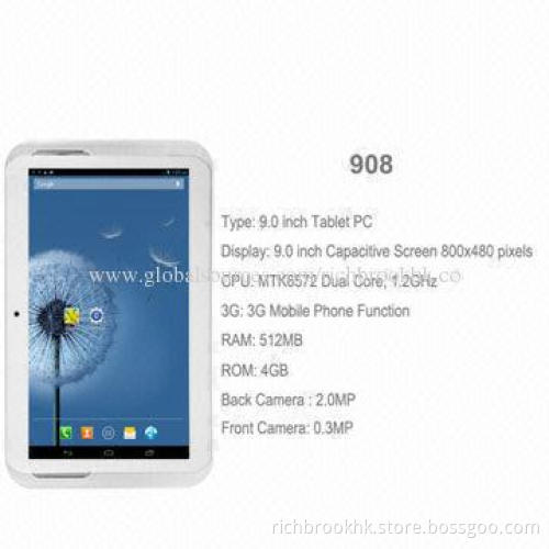9-inch MTK6572 built-in 3G tablet PC, T9572